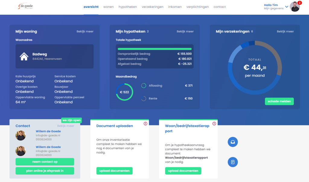 Informatie klantportaal - De Goede